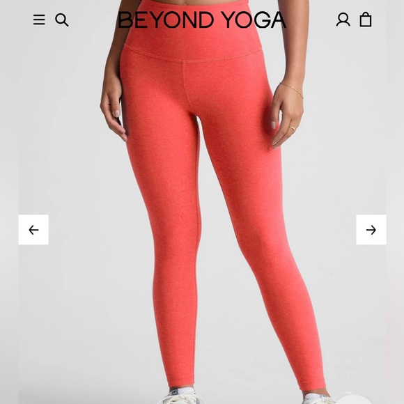 Beyond Yoga Vibrant Coral Leggings - Picture 1 of 5